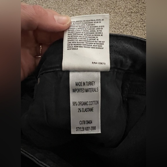 AGOLDE Chloe Low Rise Slim Jean Sz 25 Chelsea Washed Black - Picture 11 of 11